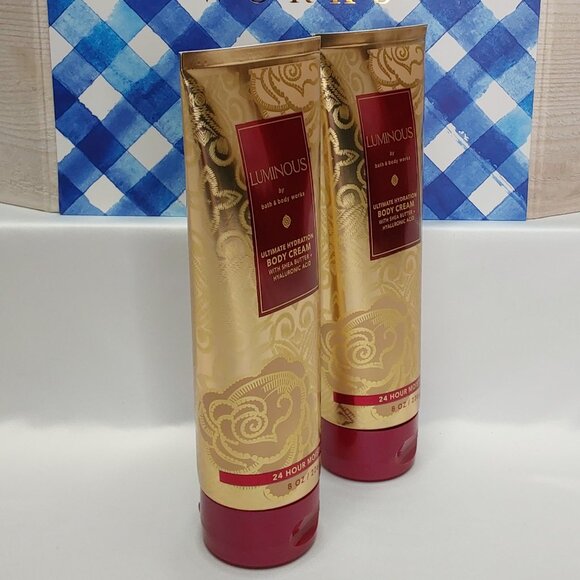 BATH & BODY WORKS 'LUMINOUS' ULTIMATE HYDRATION BODY CREAM 2 PIECE SET - Picture 2 of 14
